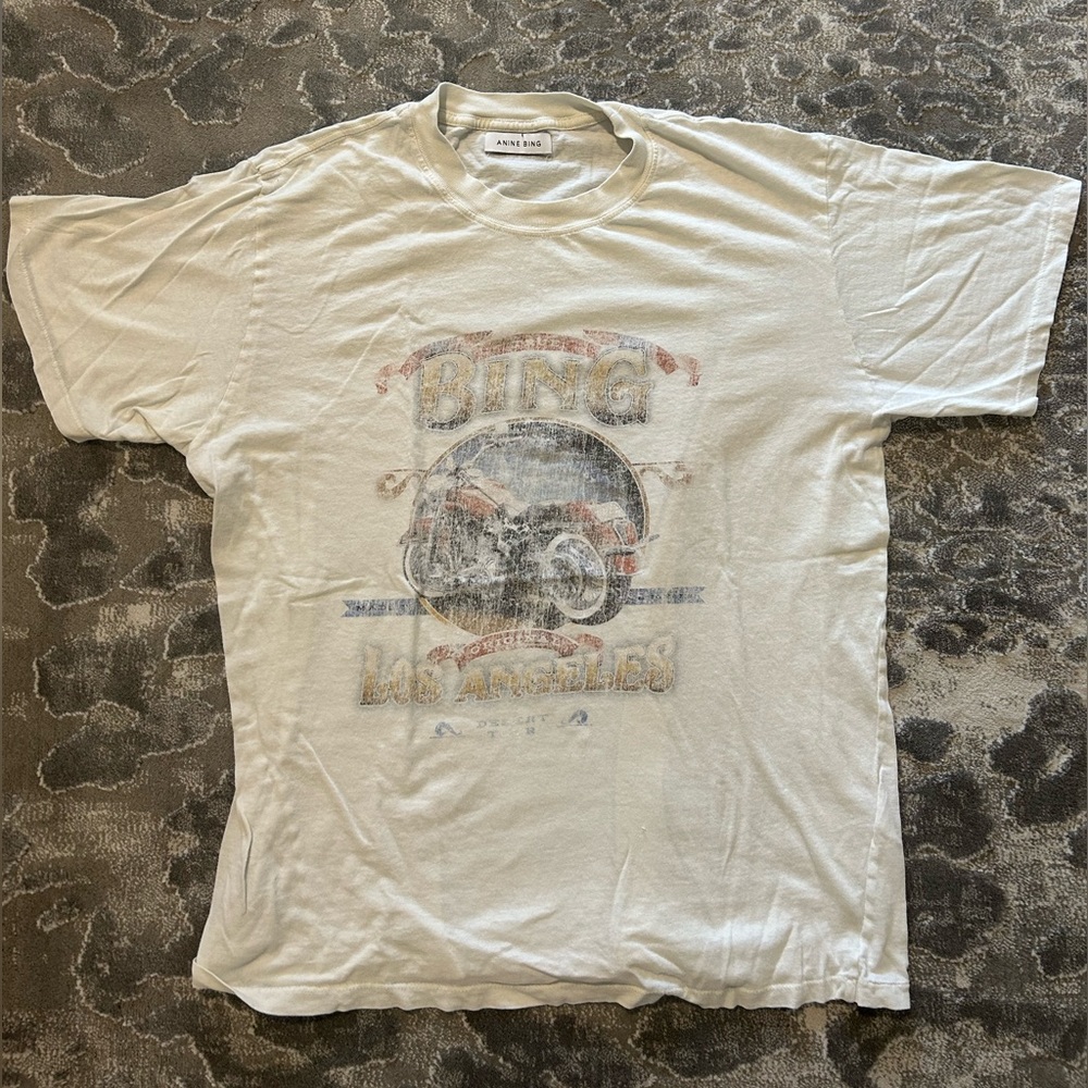 Anine Bing L ivory t shirt